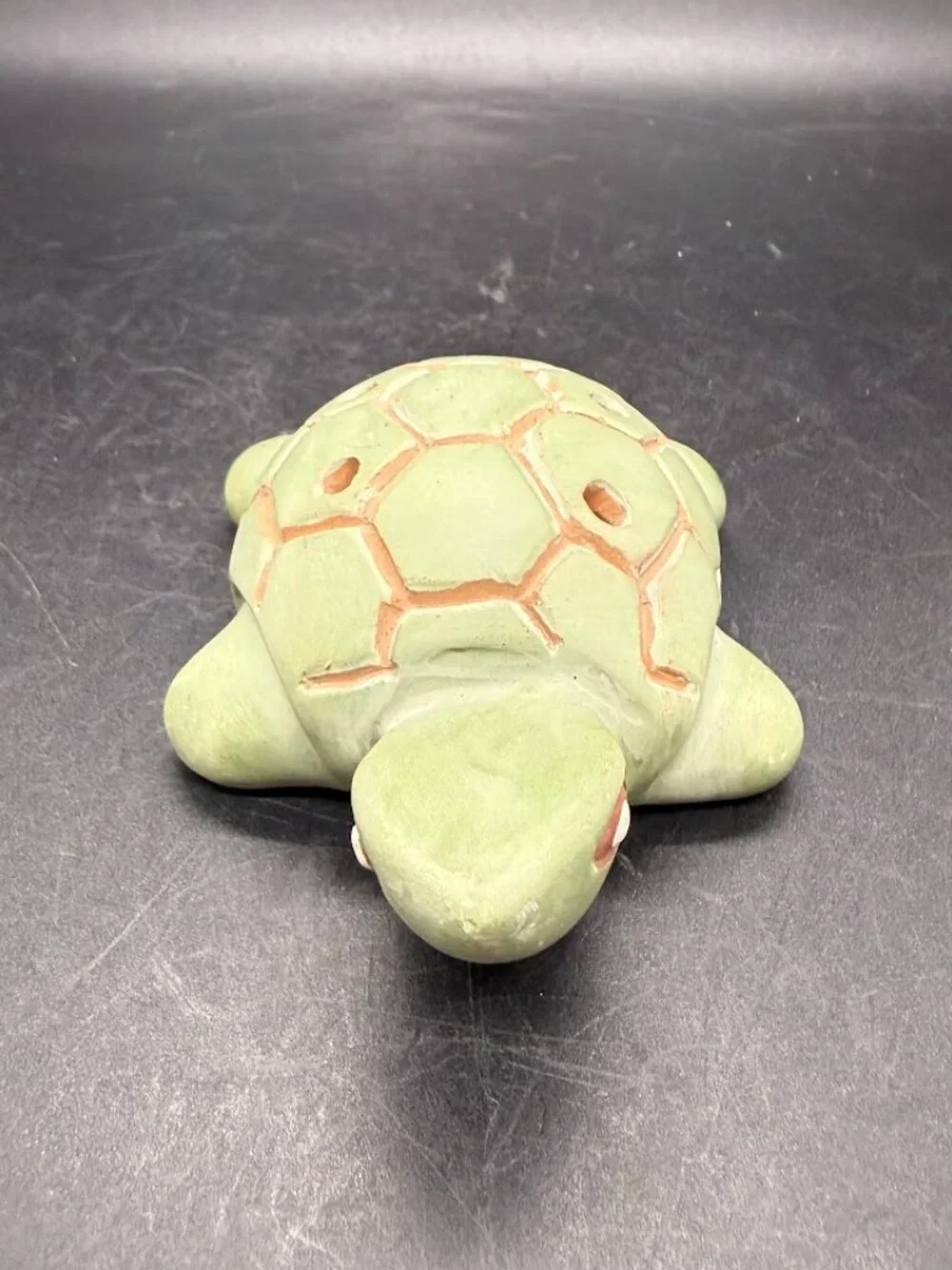 Vintage Terra Cotta Pottery Turtle Ocarina Whistle Flute Abya Yala Latin America